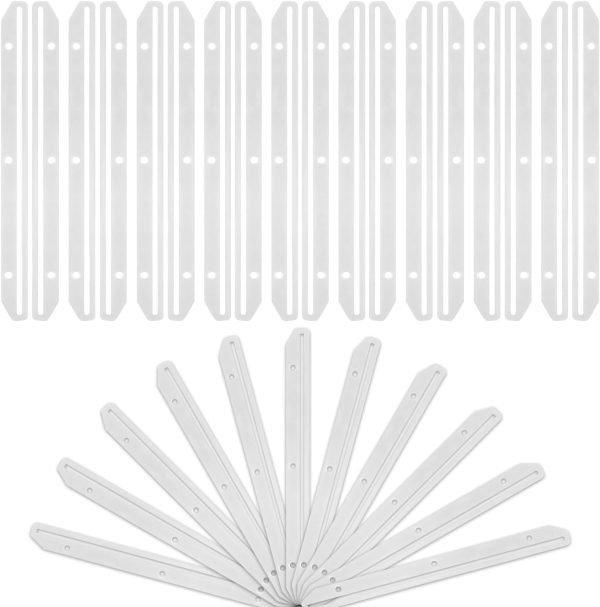 100 Pcs 3 Hole Punched Magazine Holders for Binders 11.8In Plastic Magazine Organizer 3 Ring Binder Insert Strips Clear Magazine Collector for File Book Craft Paper