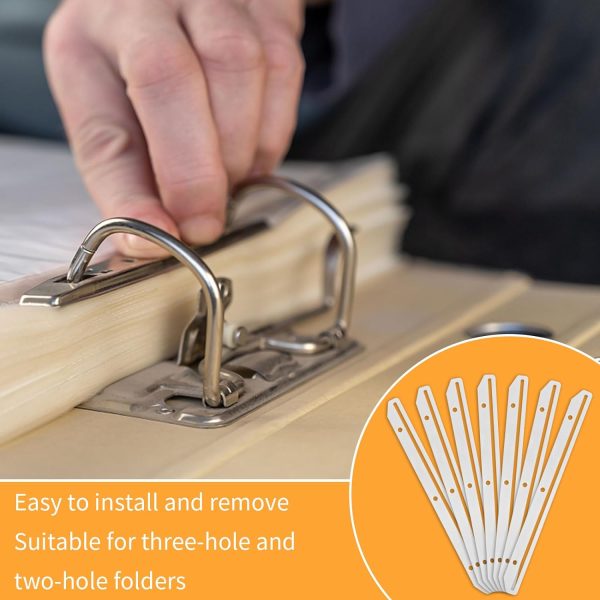 100 Pcs 3 Hole Punched Magazine Holders for Binders 11.8In Plastic Magazine Organizer 3 Ring Binder Insert Strips Clear Magazine Collector for File Book Craft Paper - Image 4