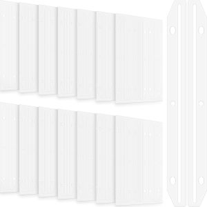Fabbay Magazine Holders for Binders 3 Hole Punched Plastic Magazine Organizer Binder Accessories 3 Ring Binder Insert Strips for File Book Paper Magazine Collector, Translucent White (70 Pcs)